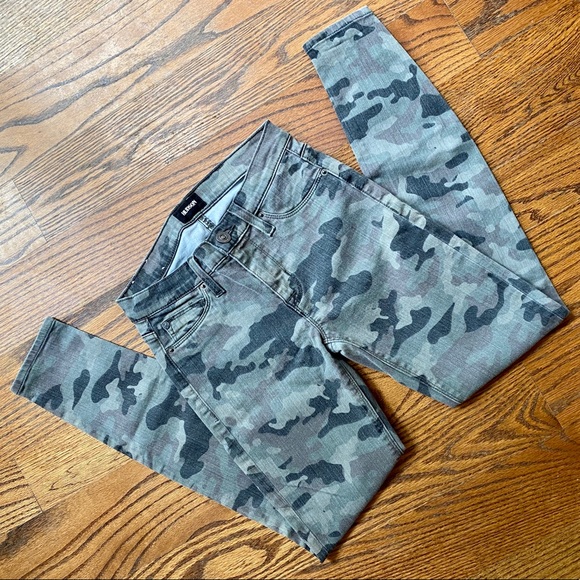Hudson Camo Nico Mid Rise Super Skinny Jeans 24 - Picture 4 of 7